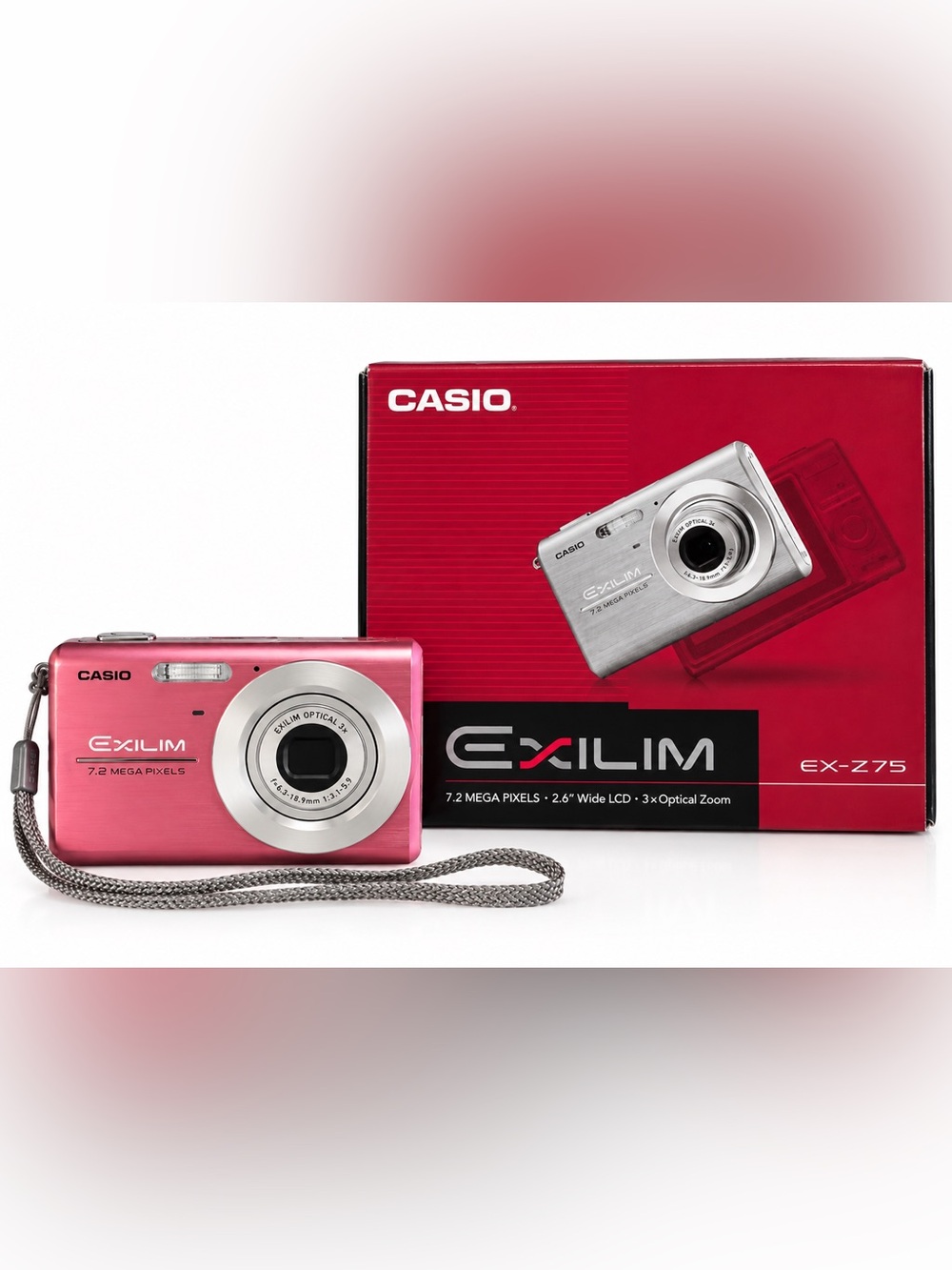 Casio Exilim EX-Z75 Pink Compact Digital Camera w/Accessories Retro Vintage Y2K